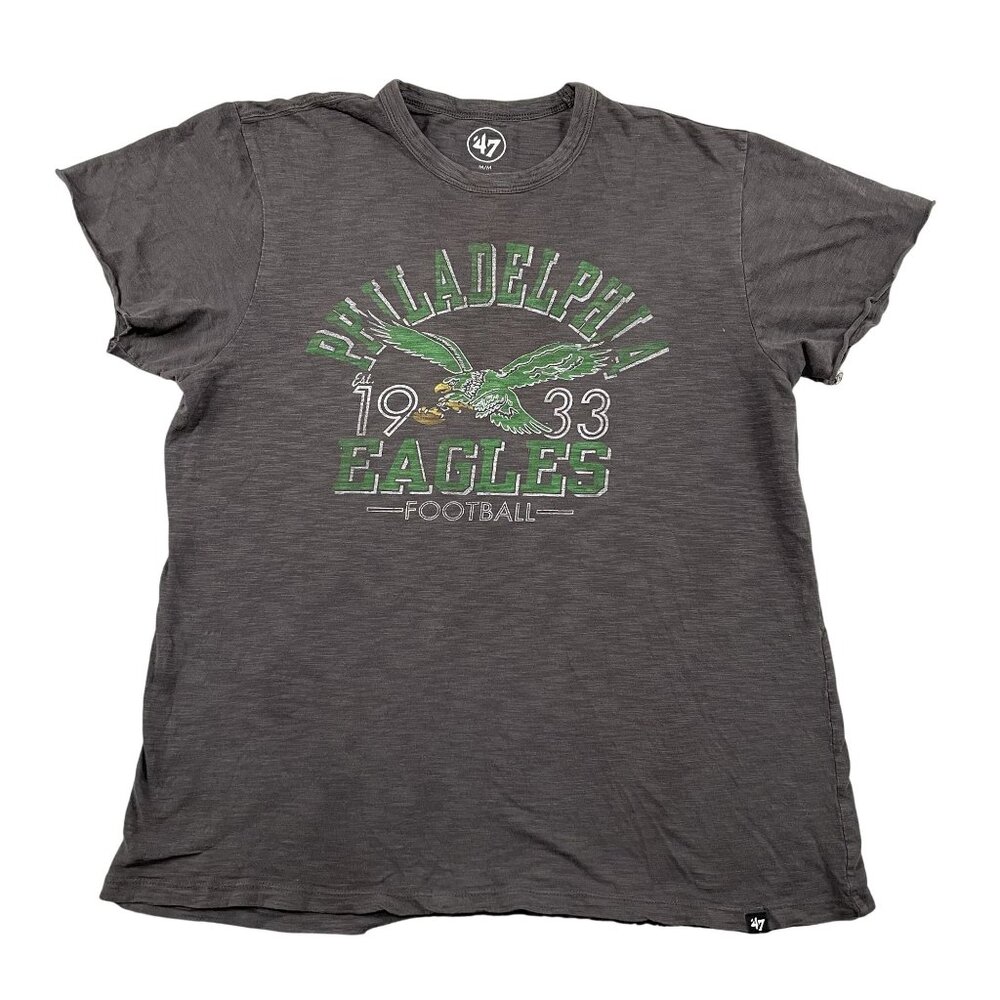 Philadelphia Eagles T-Shirt Mens Medium Grey '47 Brand 1933 Tee‎